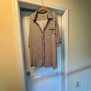 Simply Vera Vera Wang Black and White Striped Nightshirt